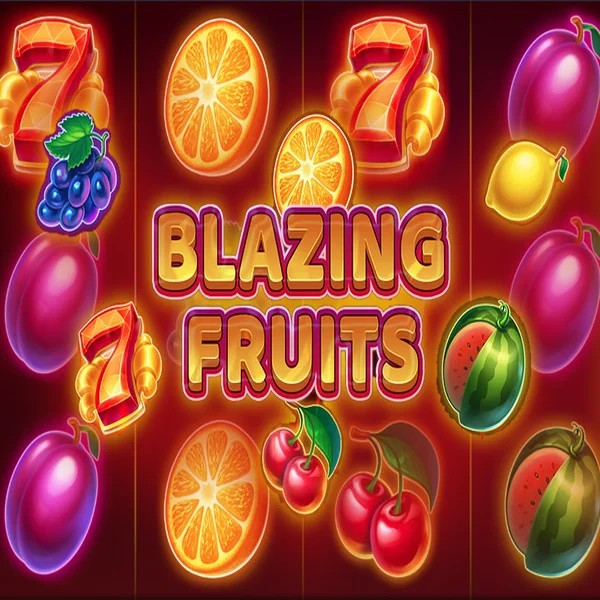 Blazing Fruits slot logo by Inbet Games at Spinju CasinoBlazing Fruits