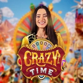 Crazy Time slot logo by Evolution at Spinju CasinoCrazy Time