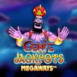 Logo of Genie Jackpots Megaways from Blueprint Gaming at Spinju Casino