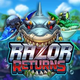 Razor Returns slot logo by Push Gaming at Spinju CasinoRazor Returns