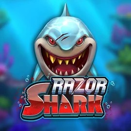 Logo of Razor Shark from Push Gaming at Spinju Casino