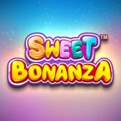 Sweet Bonanza slot logo by Pragmatic Play at Spinju Casino